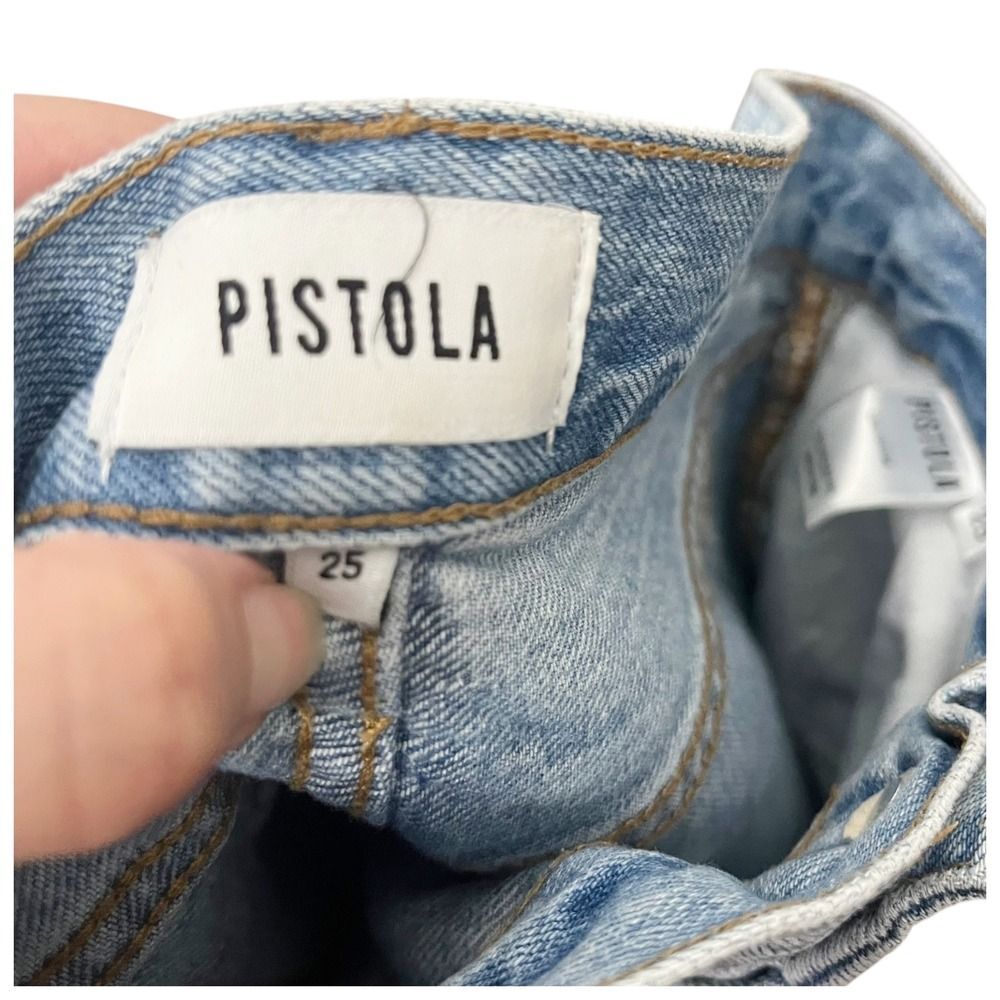 Pistola Cassie Women's 25 Paseo Super High Rise Straight Jeans Button Fly Denim - Picture 11 of 11